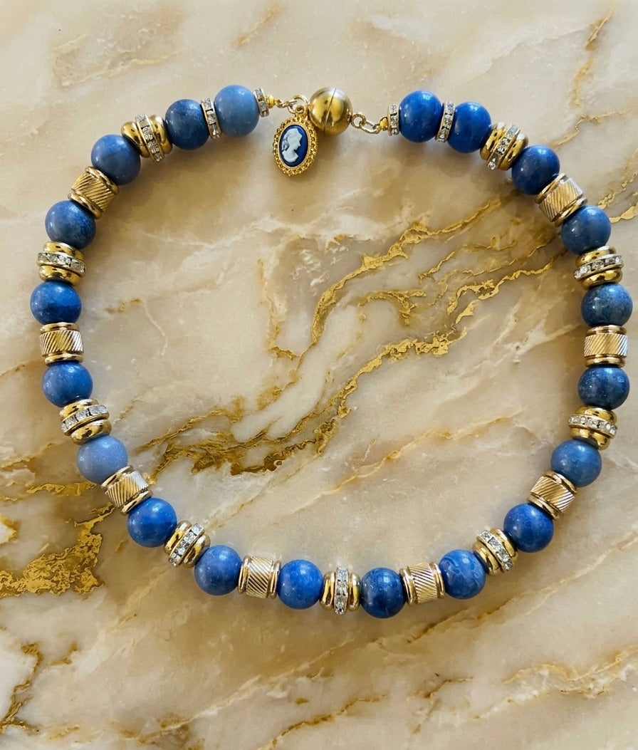 Collier Hypsus blue strass